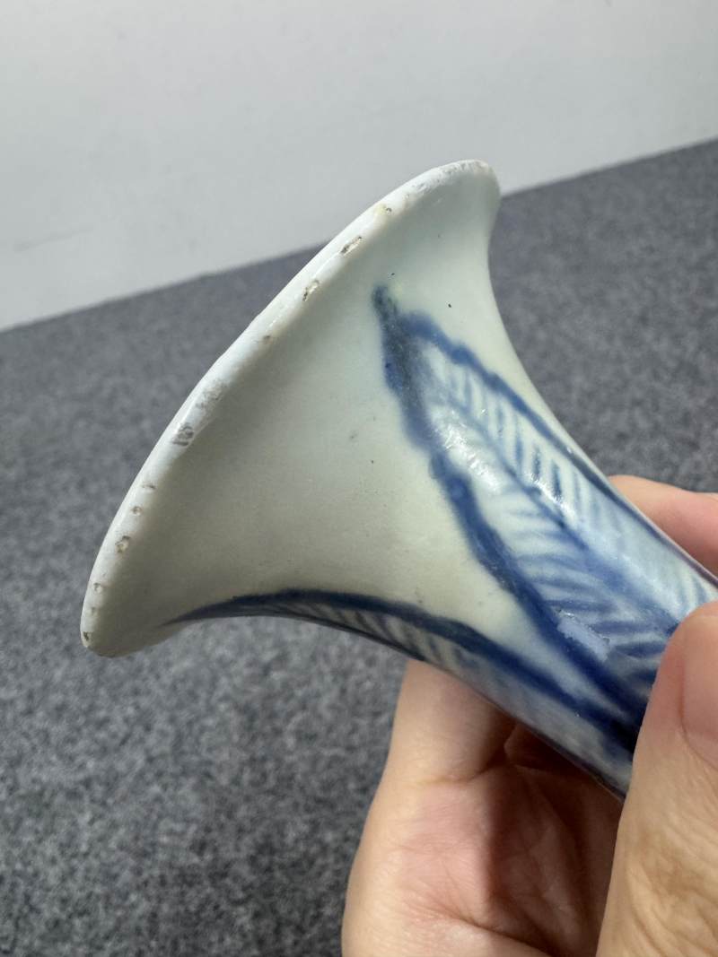元 青花海水飛馬蕉葉紋玉壺春瓶 - 图8