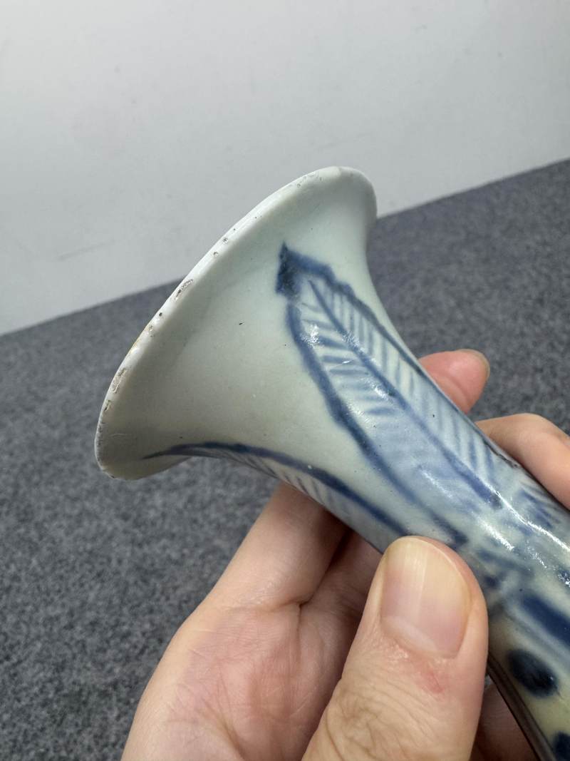 元 青花海水飛馬蕉葉紋玉壺春瓶 - 图9