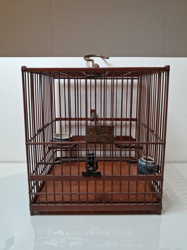 清 鳥籠附鐵癡款門花 - 图4