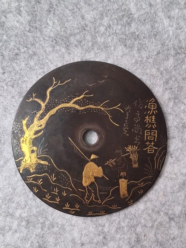 清 徐華卿製 錯金銀鳥籠鉤一組二件 - 图2