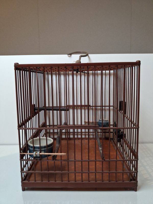 清 鳥籠附鐵癡款門花 - 图5