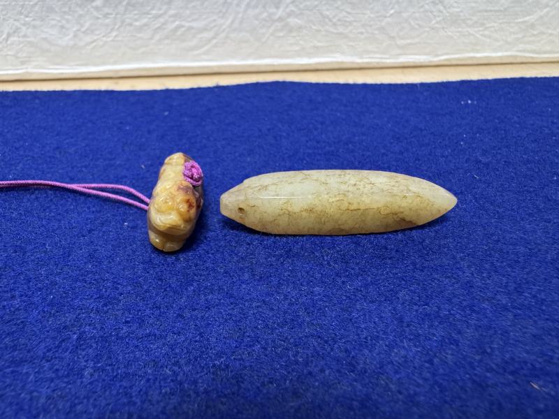 玉錐形佩和玉獸墜各一件 - 图3