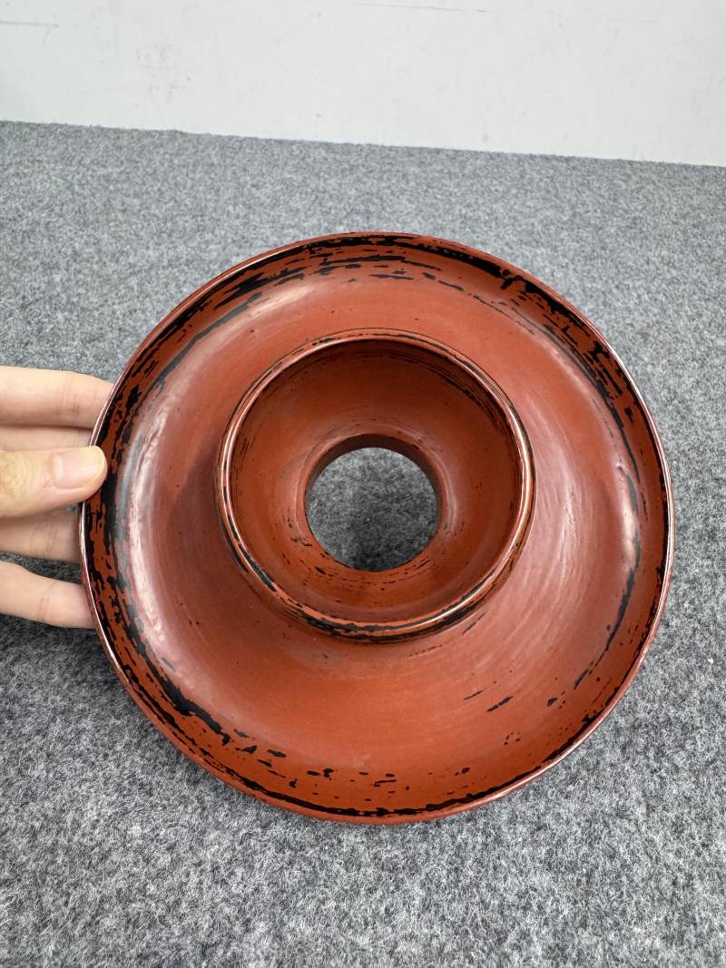 建窯「灰被天目」碗 帶日本朱漆盞托 - 图15
