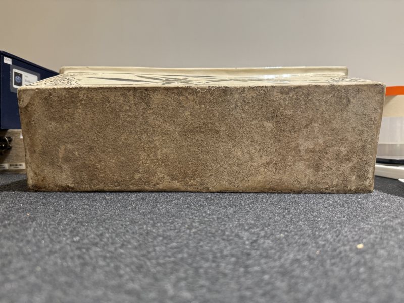 金-元 磁州窯白地黑花騎走馬圖長方枕 - 图7