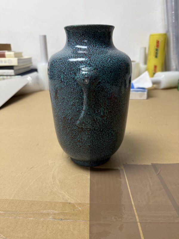 清乾隆爐鈞釉燈籠瓶 - 图5