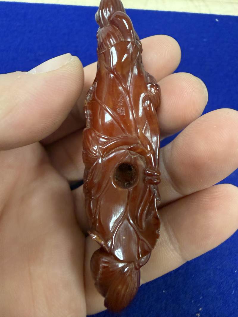 十七世紀 蜜蠟「素明」鴛鴦筆架 - 图19