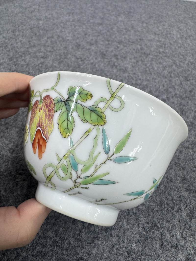 清乾隆 粉彩癩瓜紋碗 - 图7