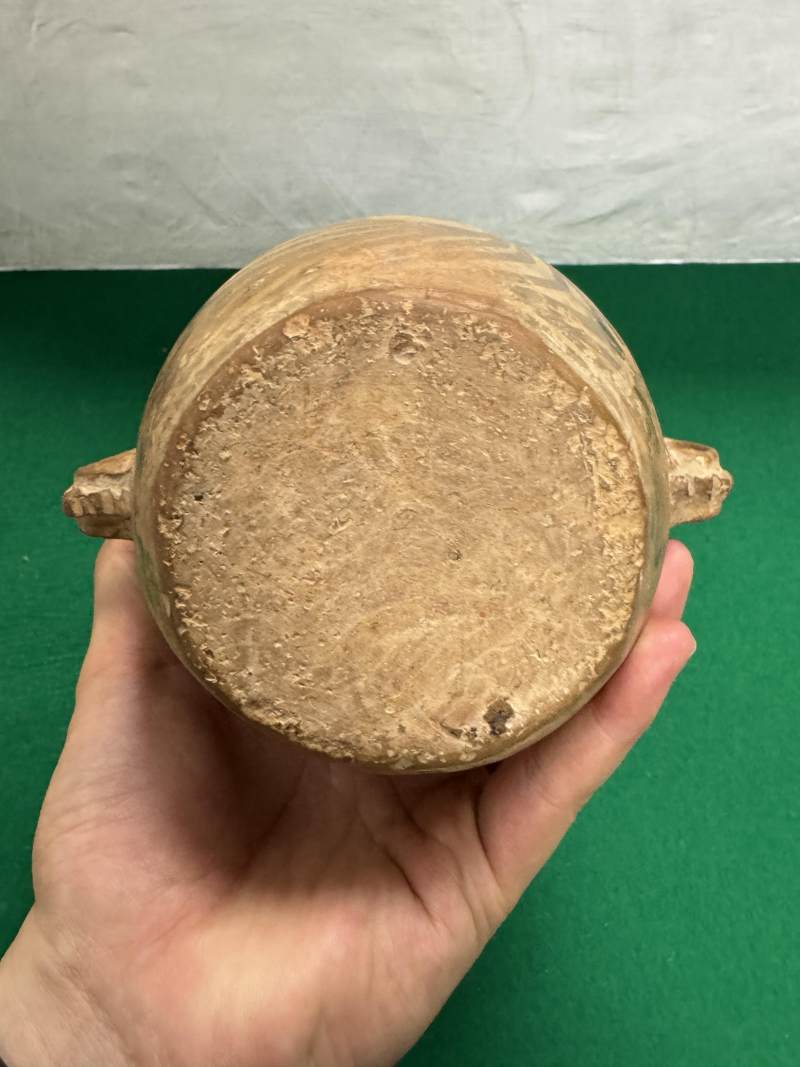 彩陶渦紋長頸雙繫罐 - 图9