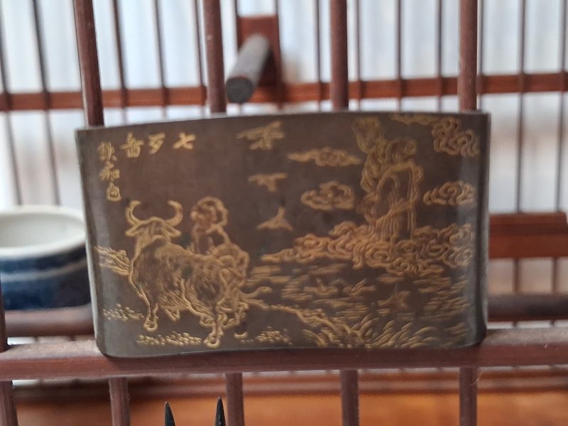 清 鳥籠附鐵癡款門花 - 图6