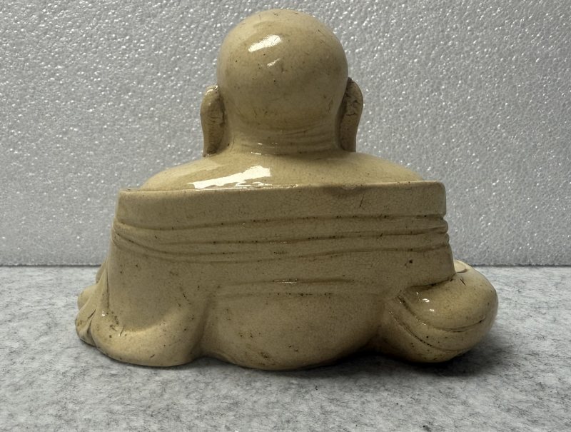 明 漳州窯米黃釉布袋和尚 - 图4