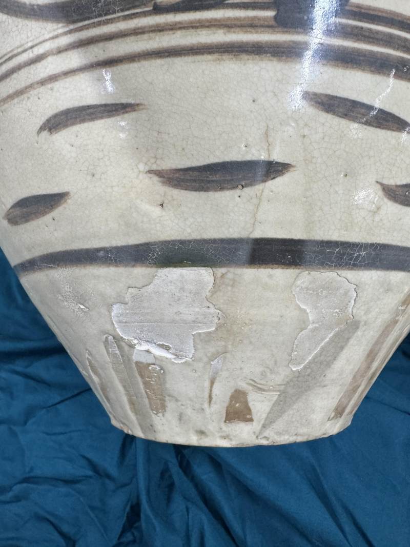 元 磁州窯褐彩鳳紋大罐 - 图19