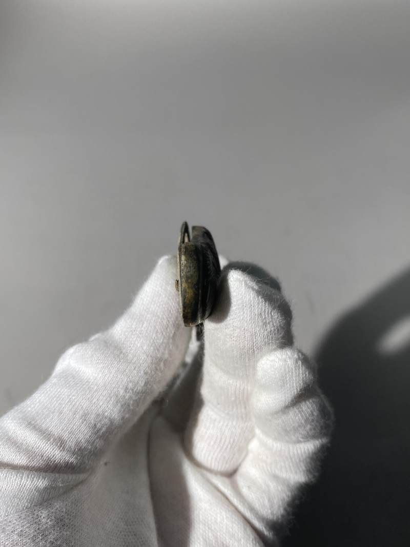 銅鎏金熊形蹀躞帶飾一套十件 - 图17