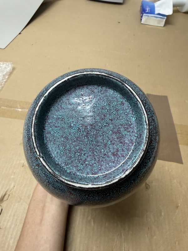 清乾隆爐鈞釉燈籠瓶 - 图6