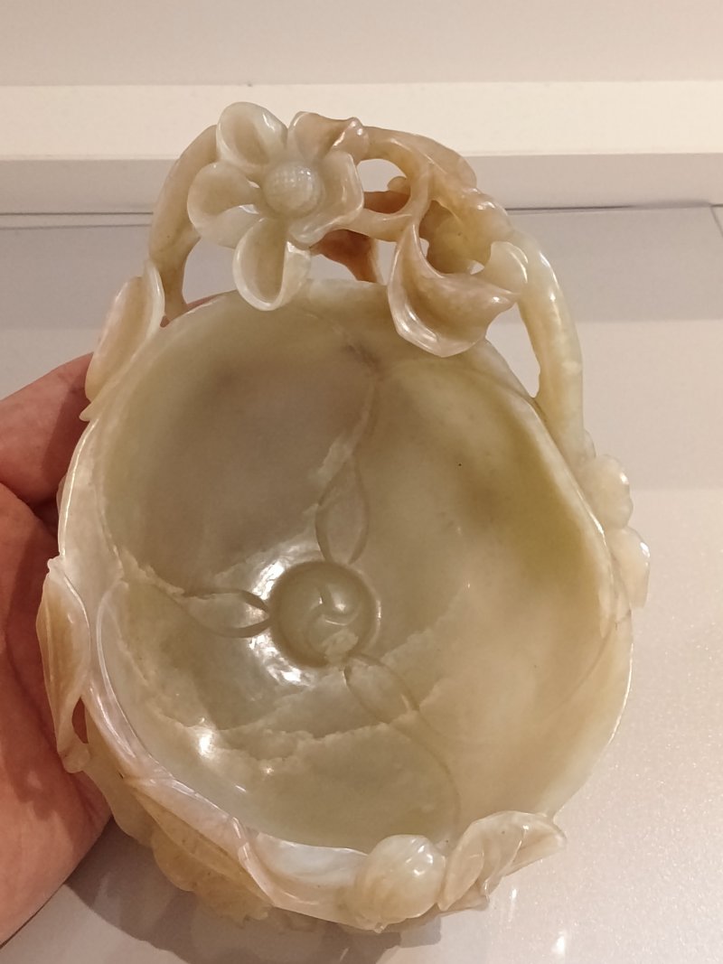明 青白玉桃花杯 - 图6