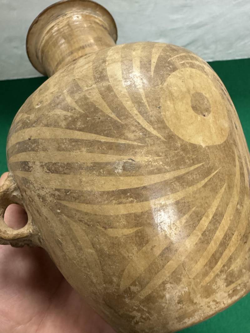 彩陶渦紋長頸雙繫罐 - 图12