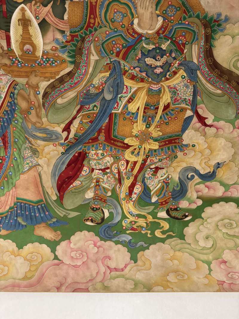 清 多聞天王畫像 - 图11