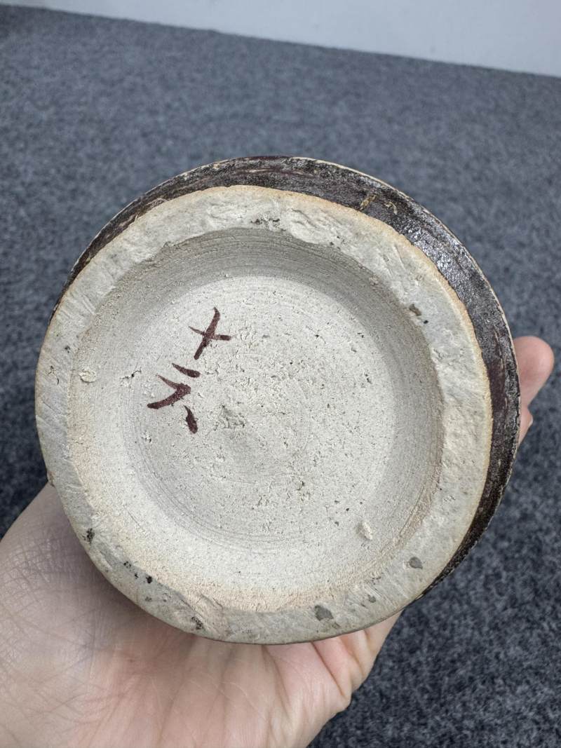 吉州窯鳳鳥海浪紋香筒 - 图7