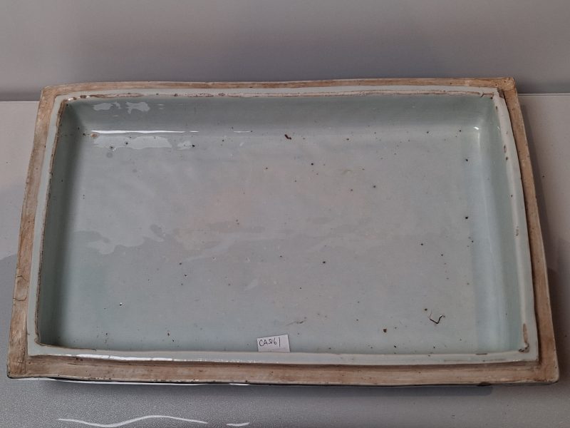 明萬曆 青花鏤空龍紋捧盒 - 图9