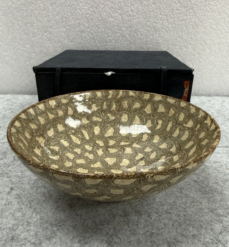 金 磁州窯系絞胎紋碗 - 图4