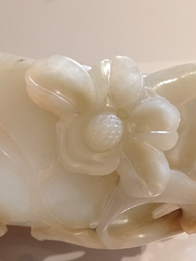 明 青白玉桃花杯 - 图9