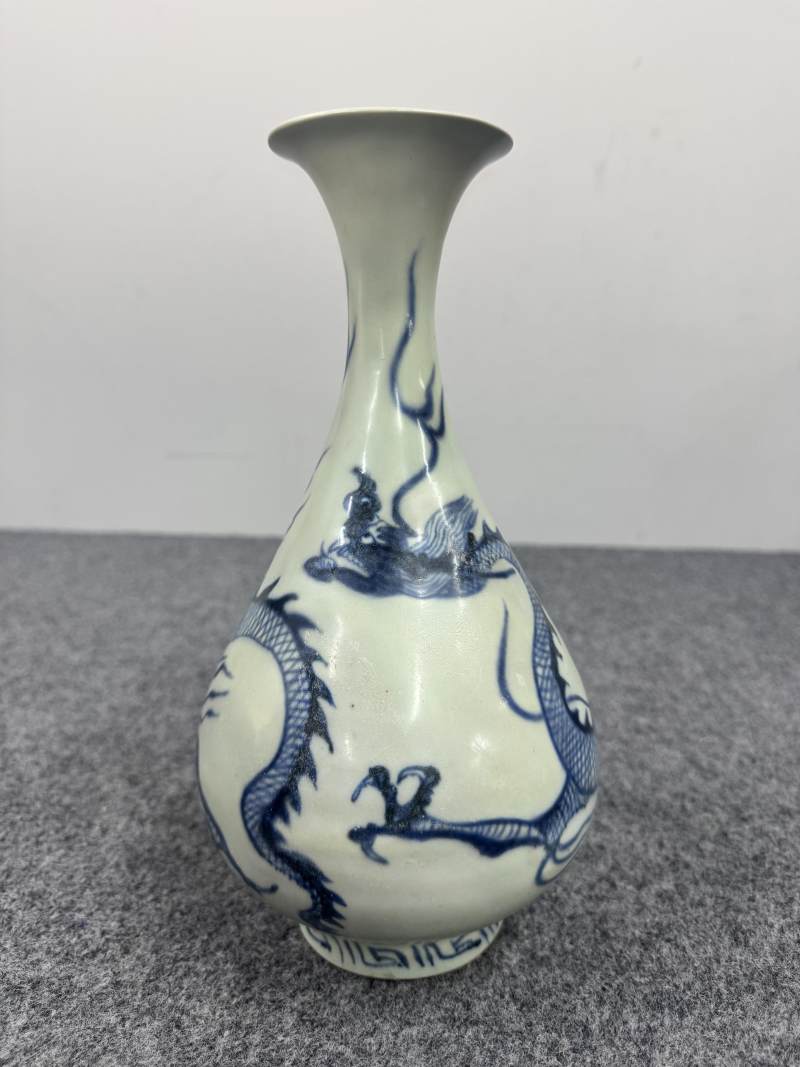 元 青花龍紋玉壺春瓶 - 图2