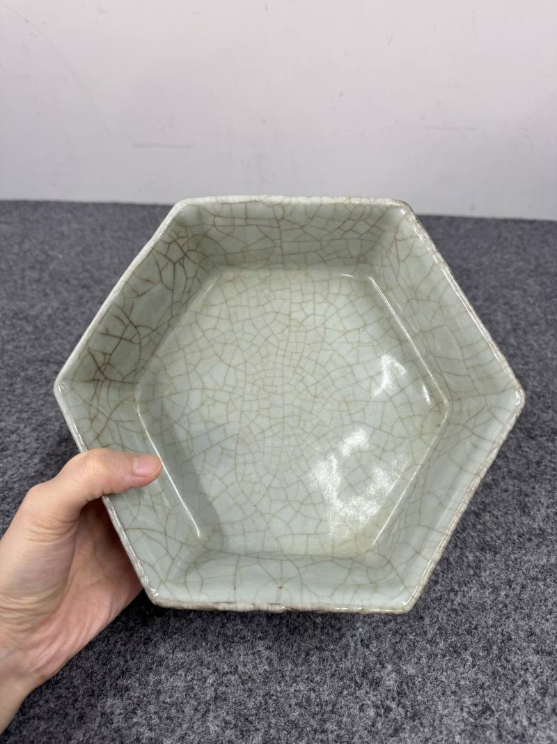 明 官釉六方洗 - 图16
