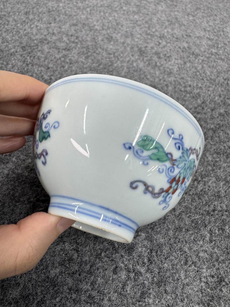 清雍正 鬥彩葡萄紋杯 - 图6