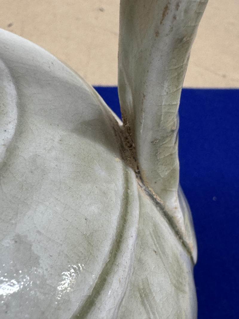 金村窯青釉陰刻水波紋執壺 - 图10