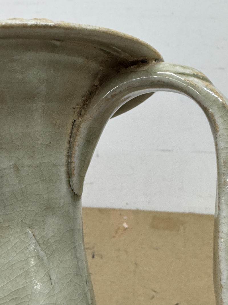 金村窯青釉陰刻水波紋執壺 - 图11