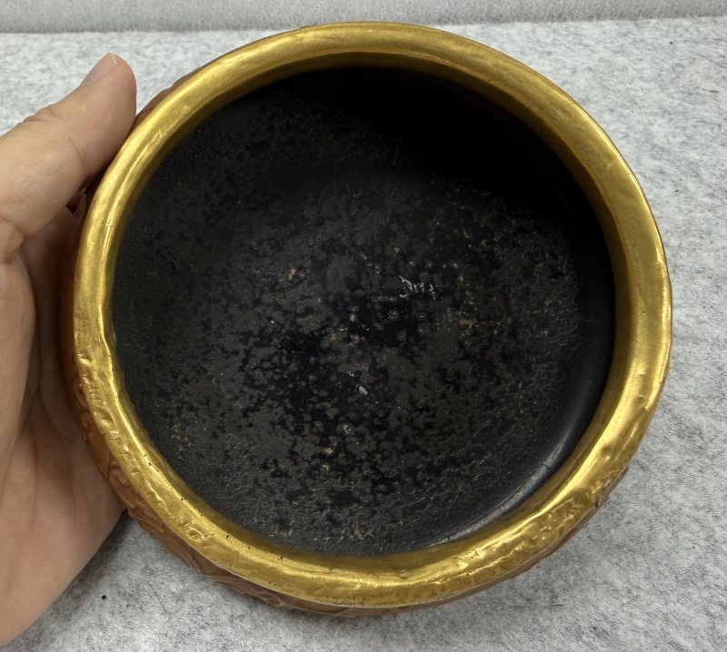 清康熙葫蘆模製螭龍紋洗 - 图7