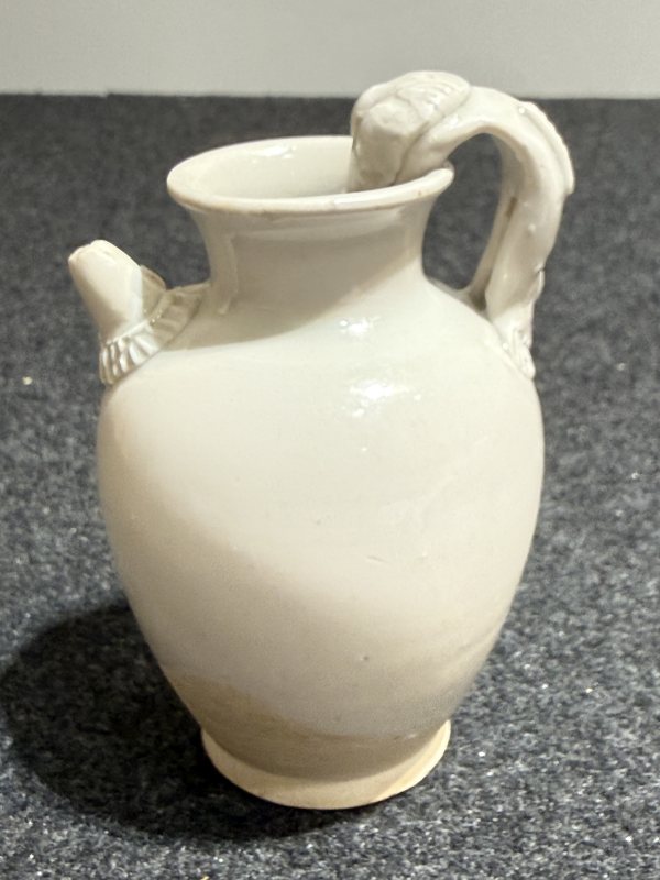 唐 邢窯白釉獅柄執壺 - 图4