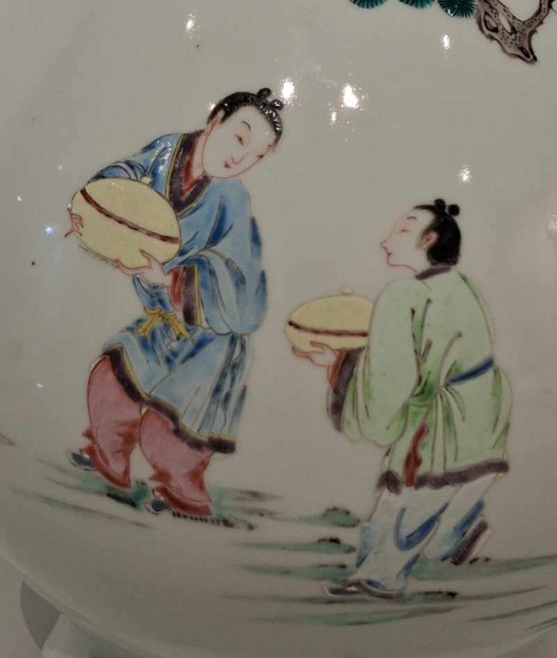 清雍正 粉彩高士對弈圖玉壺春瓶 - 图6