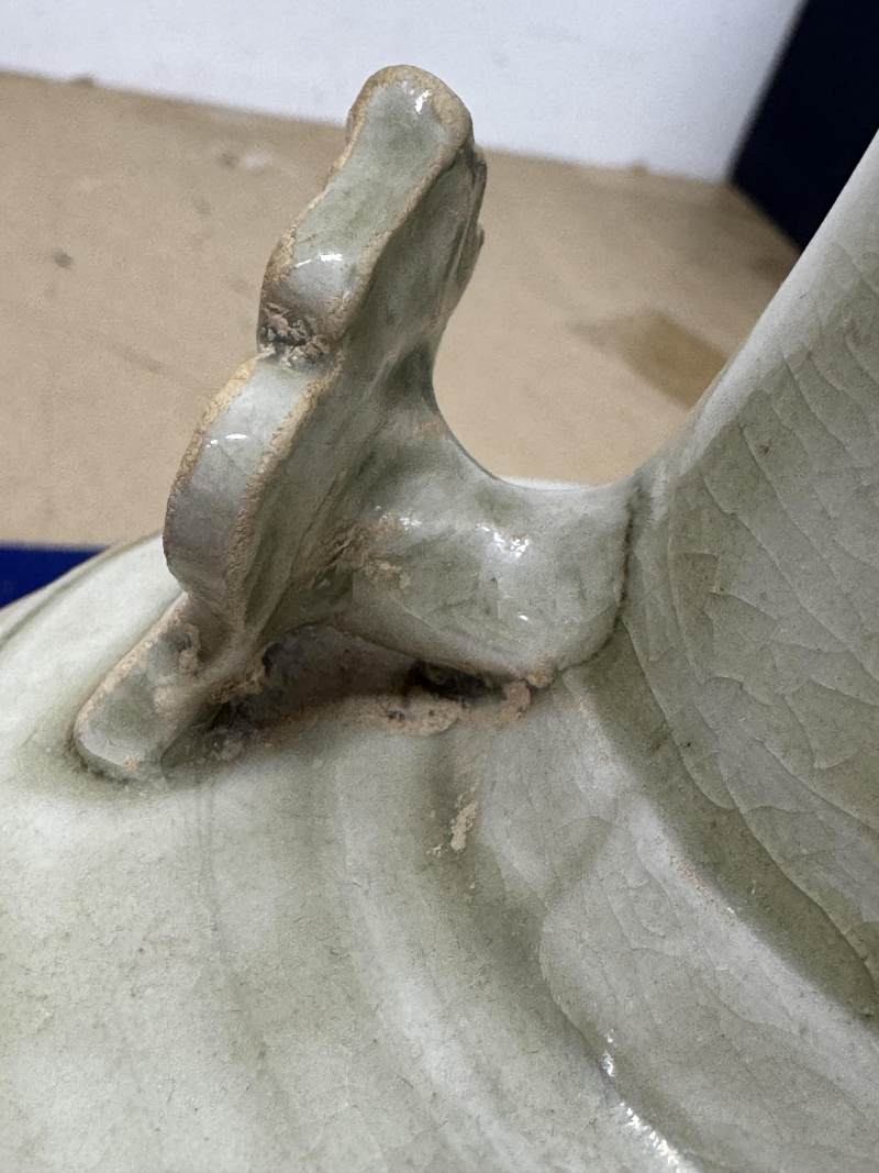 金村窯青釉陰刻水波紋執壺 - 图13
