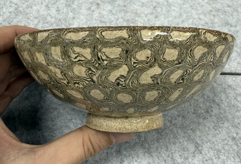 金 磁州窯系絞胎紋碗 - 图6