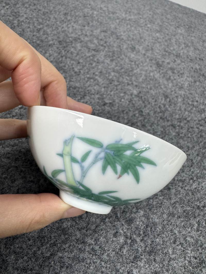 清雍正 鬥彩竹紋碗 - 图3