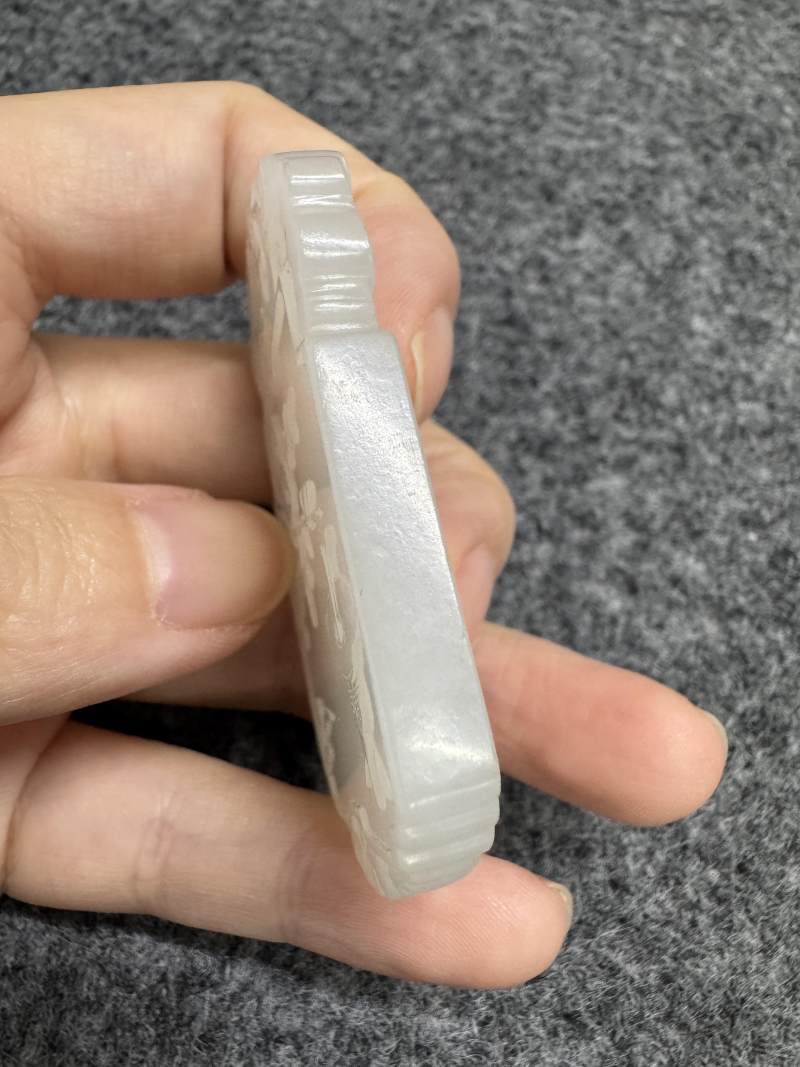 清 白玉「增華進爵」牌 - 图7