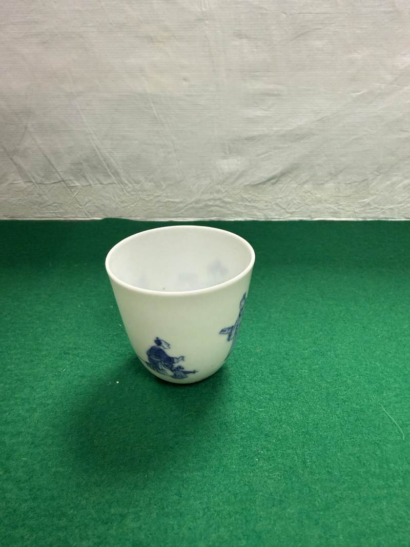 清康熙 青花高士圖杯 - 图7