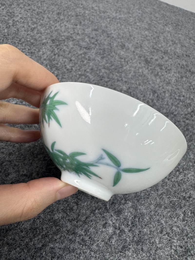 清雍正 鬥彩竹紋碗 - 图4