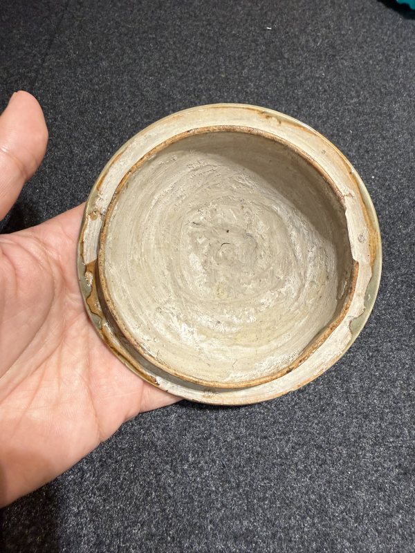北宋耀州窯青釉刻劃花卉紋蓋罐 - 图8