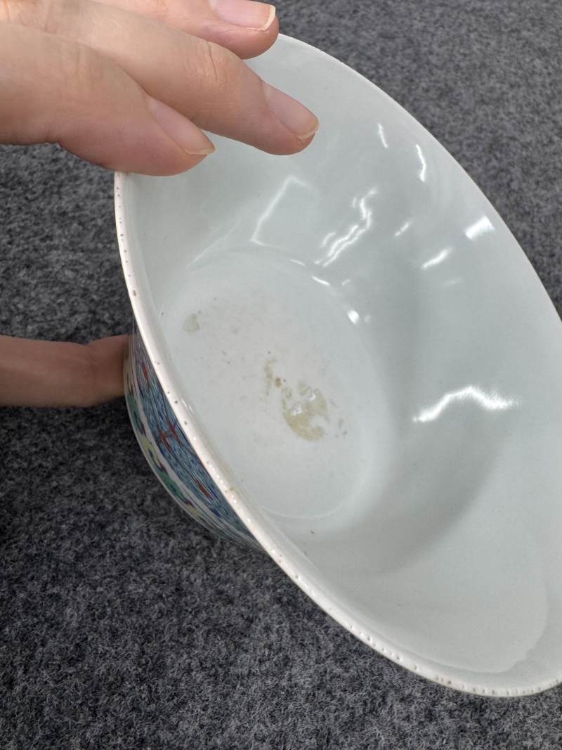 清嘉慶 鬥彩團花紋馬蹄碗 - 图15
