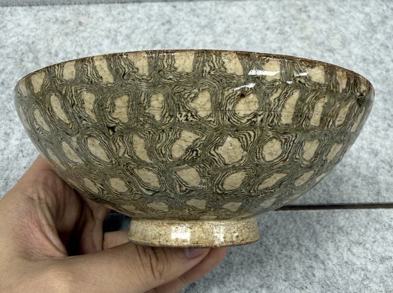 金 磁州窯系絞胎紋碗 - 图7