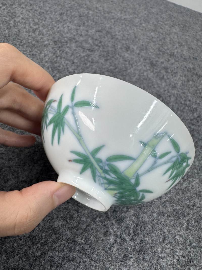 清雍正 鬥彩竹紋碗 - 图7