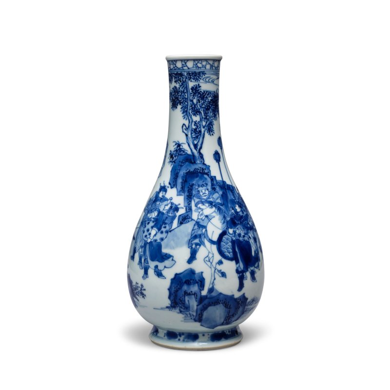 康熙早期 青花版築求賢圖膽瓶 | A FINE BLUE AND WHITE 'SHANG EMPEROR WU DING SHOWING SCROLL TO FU YUE' VASE - 图2