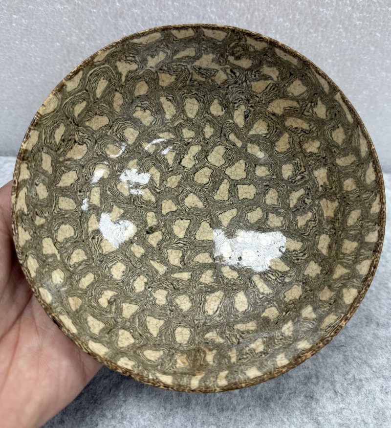 金 磁州窯系絞胎紋碗 - 图8