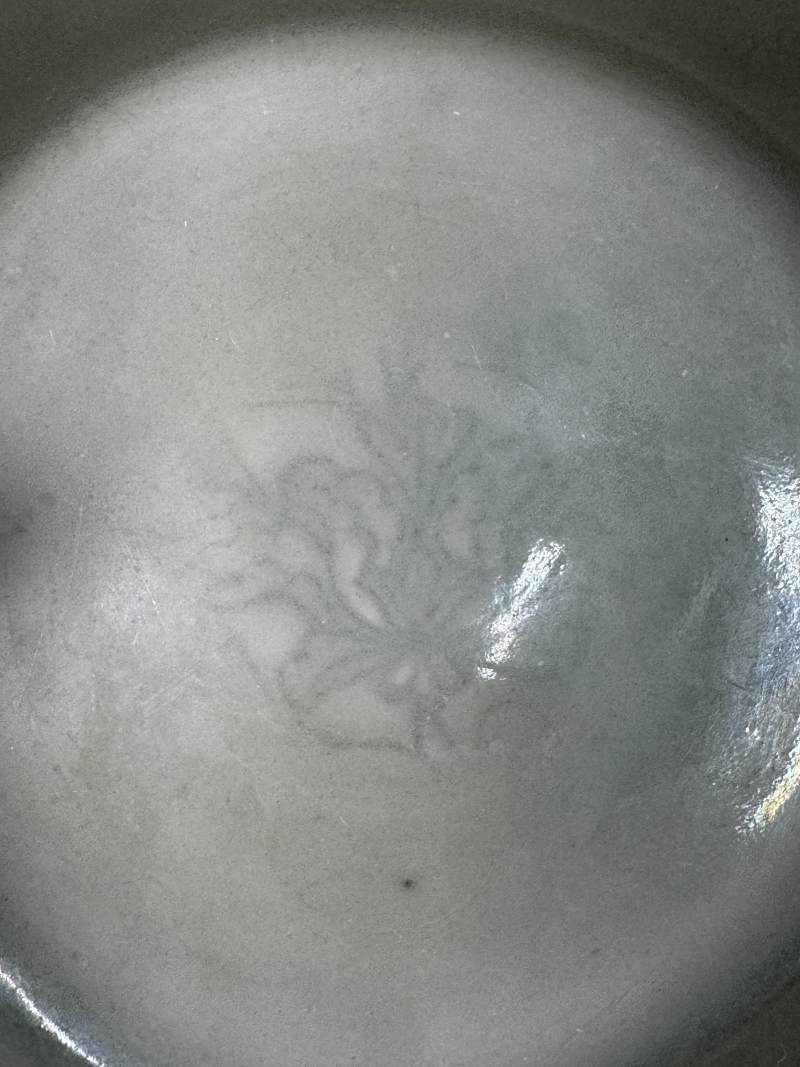元 龍泉窯青釉印花洗一對 - 图4