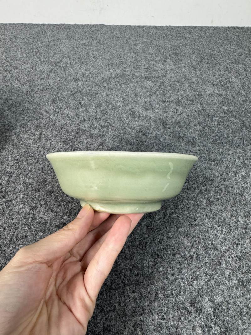 元 龍泉窯青釉印花洗一對 - 图5