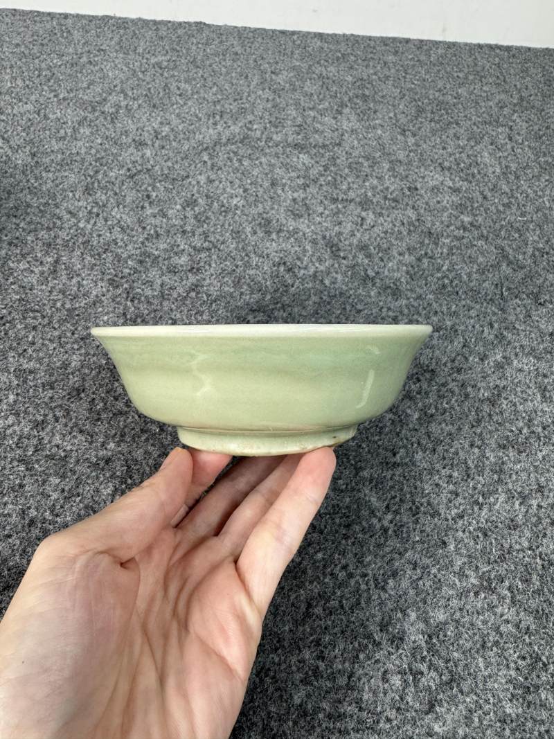 元 龍泉窯青釉印花洗一對 - 图6