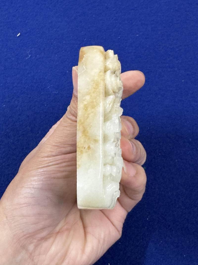 清 白玉龍紋帶板 - 图7