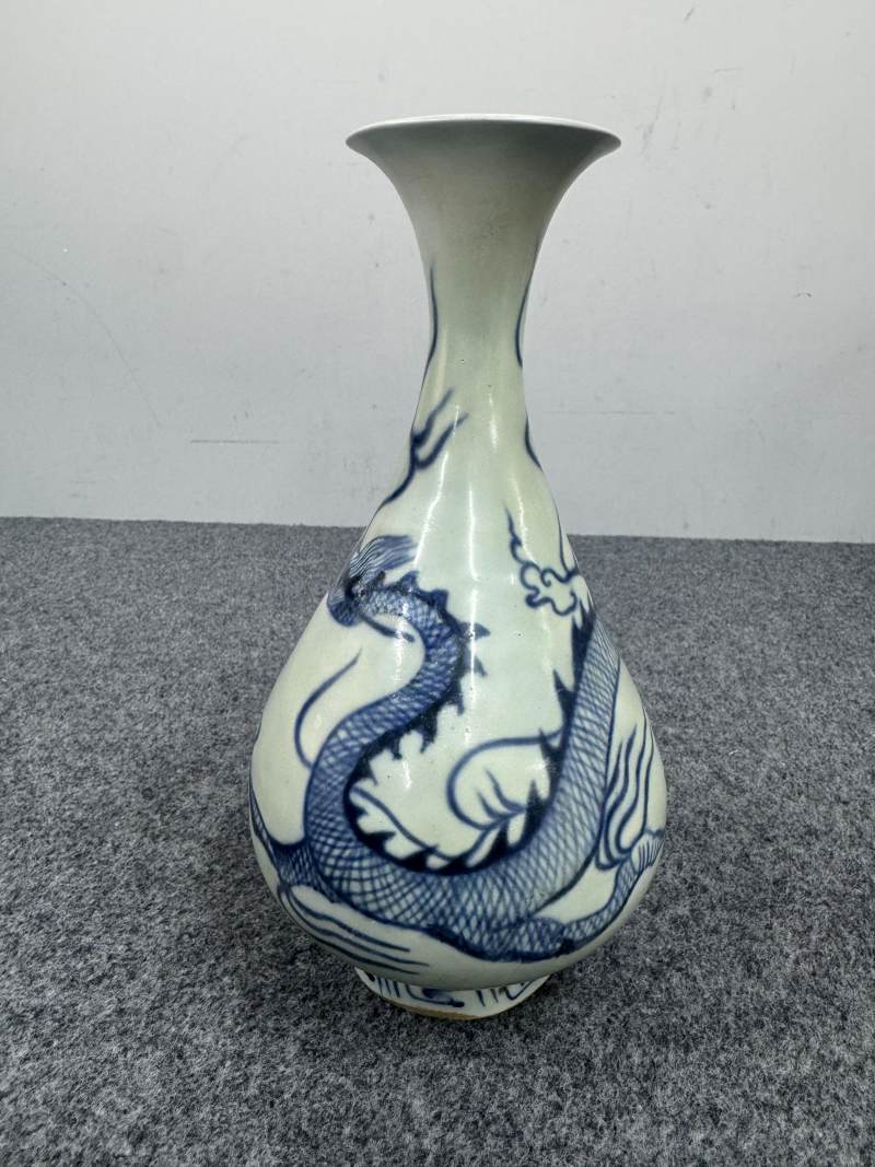 元 青花龍紋玉壺春瓶 - 图3