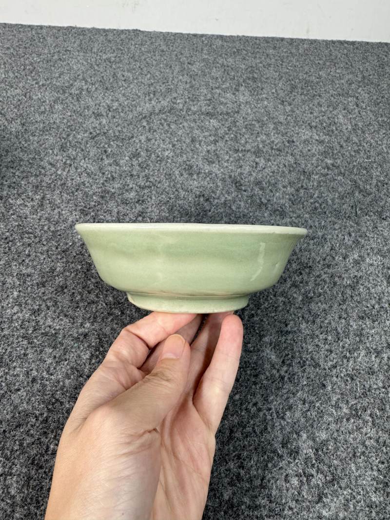 元 龍泉窯青釉印花洗一對 - 图8